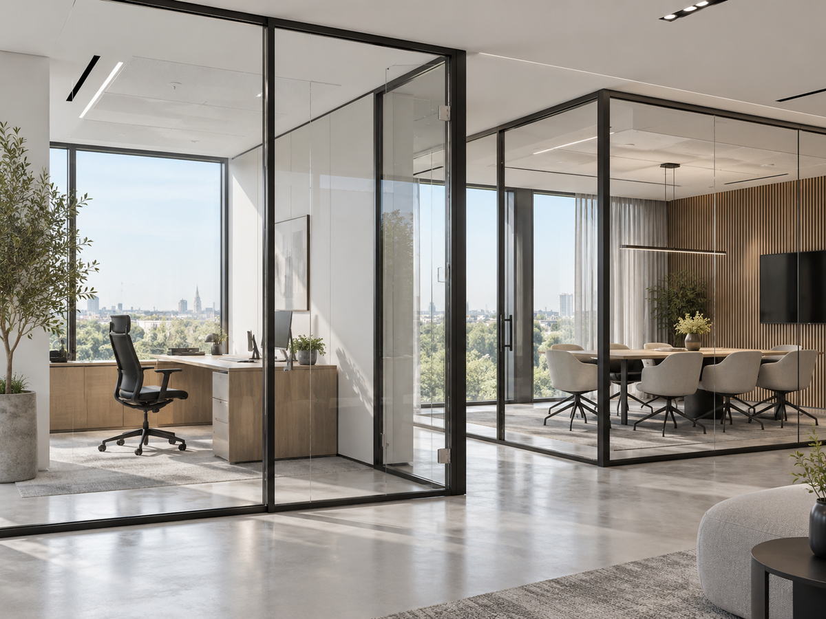 Private office and meeting room in a professional interior