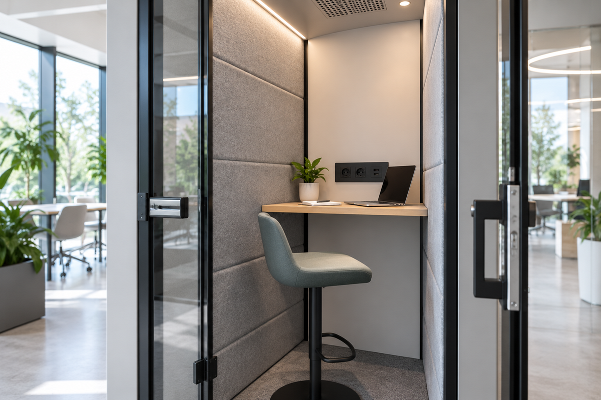 Phone booth in a professional interior
