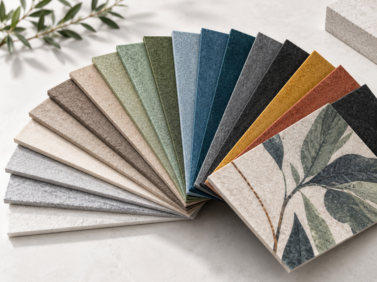 Colour options for decorative acoustic wall panels