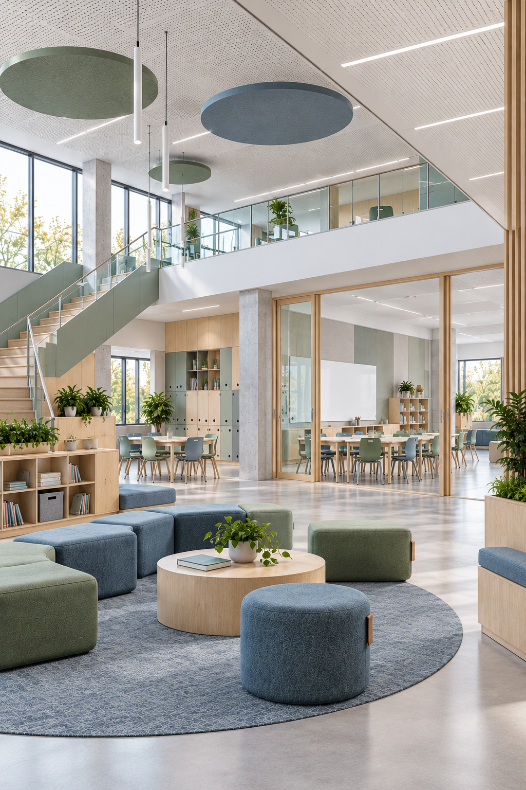 Education project interior with coordinated professional solutions