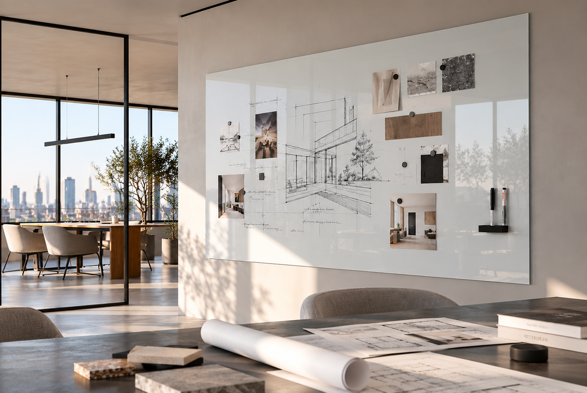 Custom glass project in a professional interior