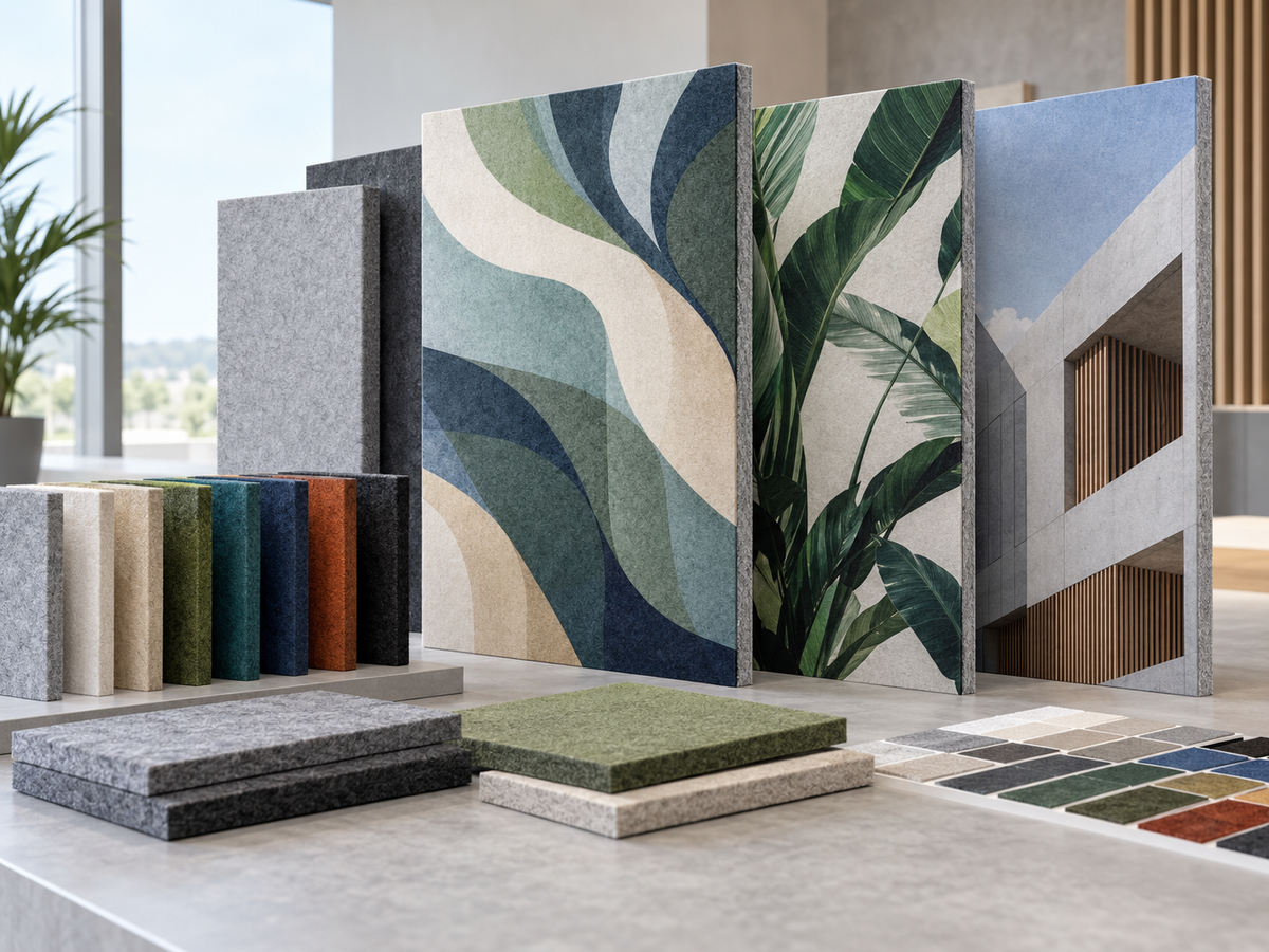 Olika PET-filtmaterialspecifikationer för anpassade akustiska projekt