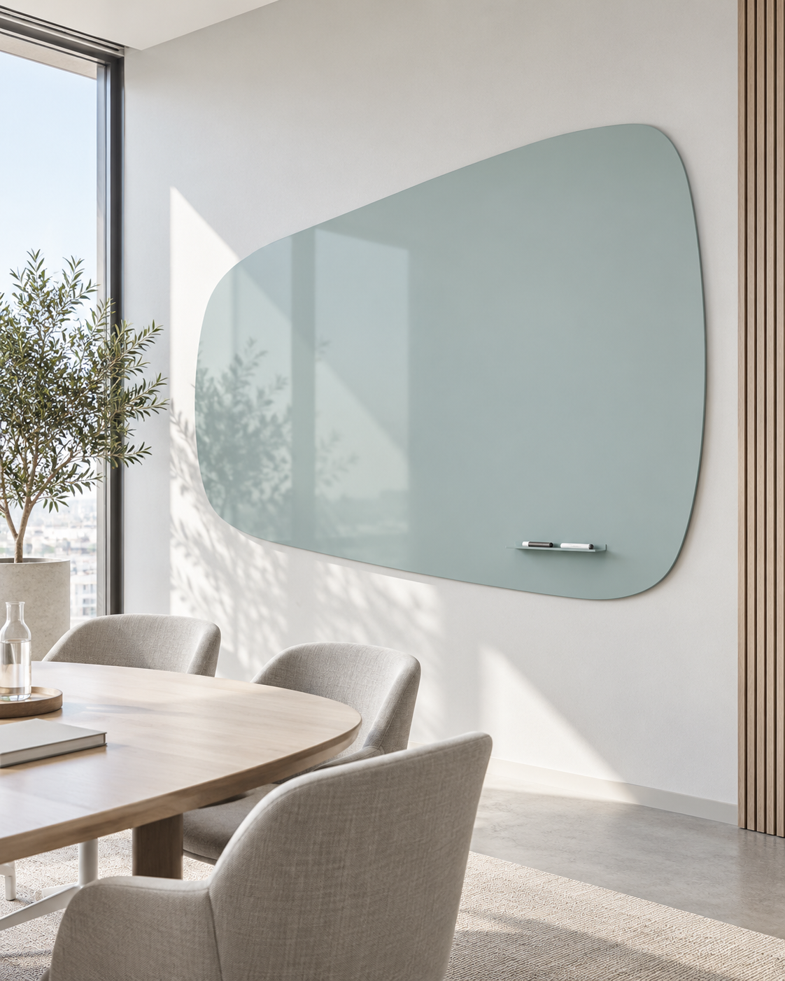 Project-specific whiteboard in a professional interior